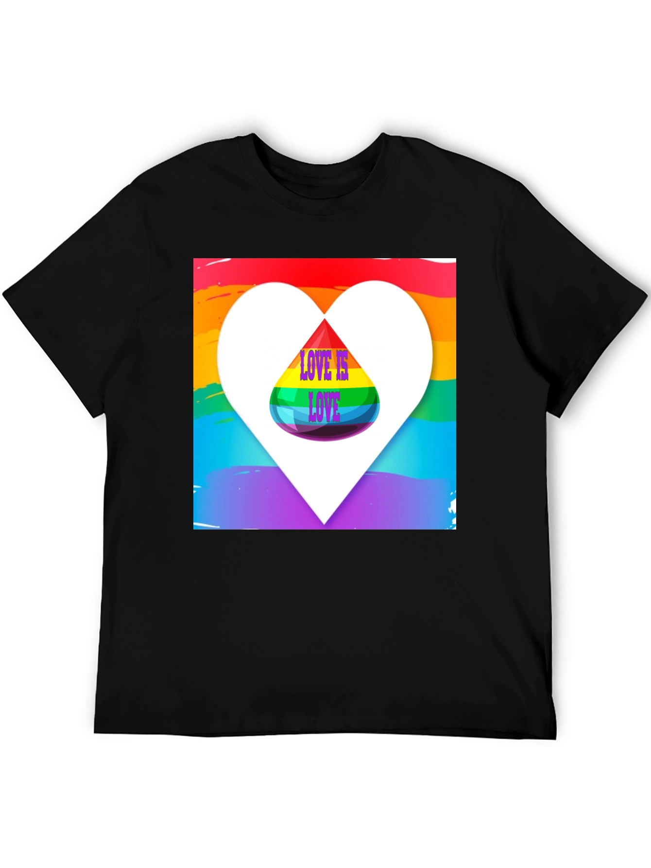 Love is Love Pride Rainbow Heart T-Shirt