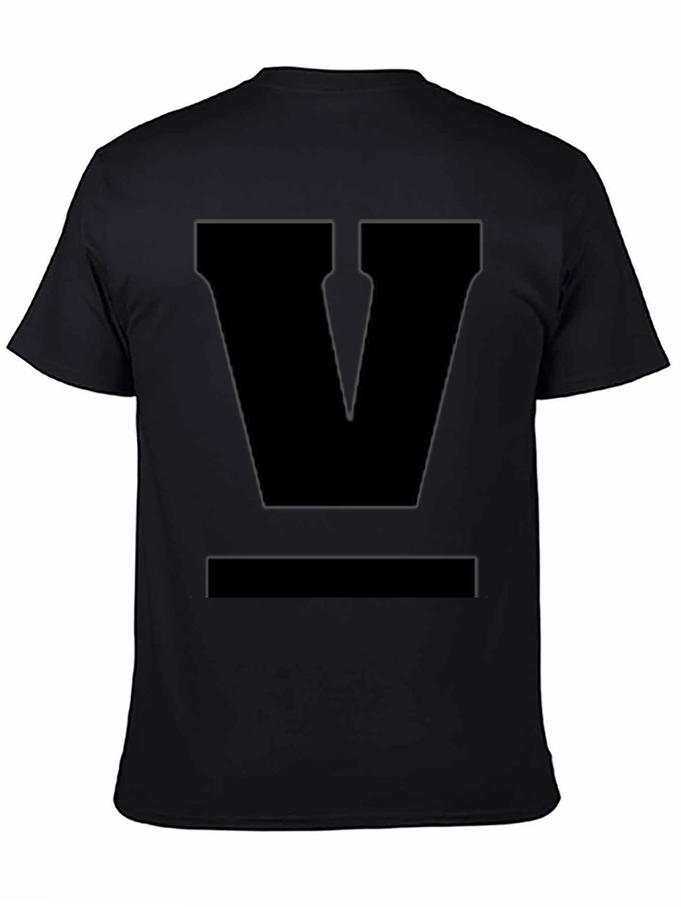 Bold Black V Graphic Tee - Classic Style