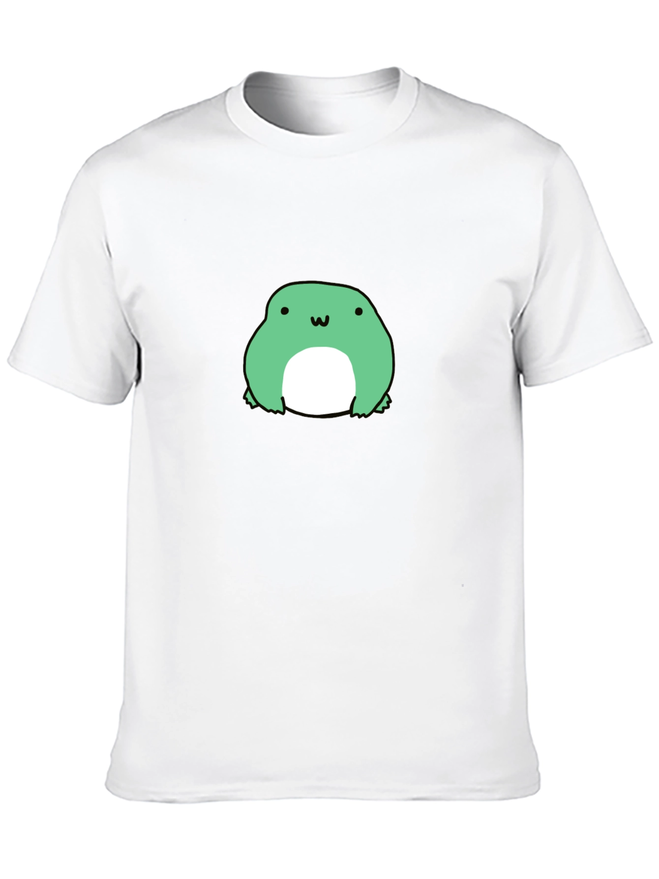 Cute Frog Graphic Tee - Black Cotton T-Shirt