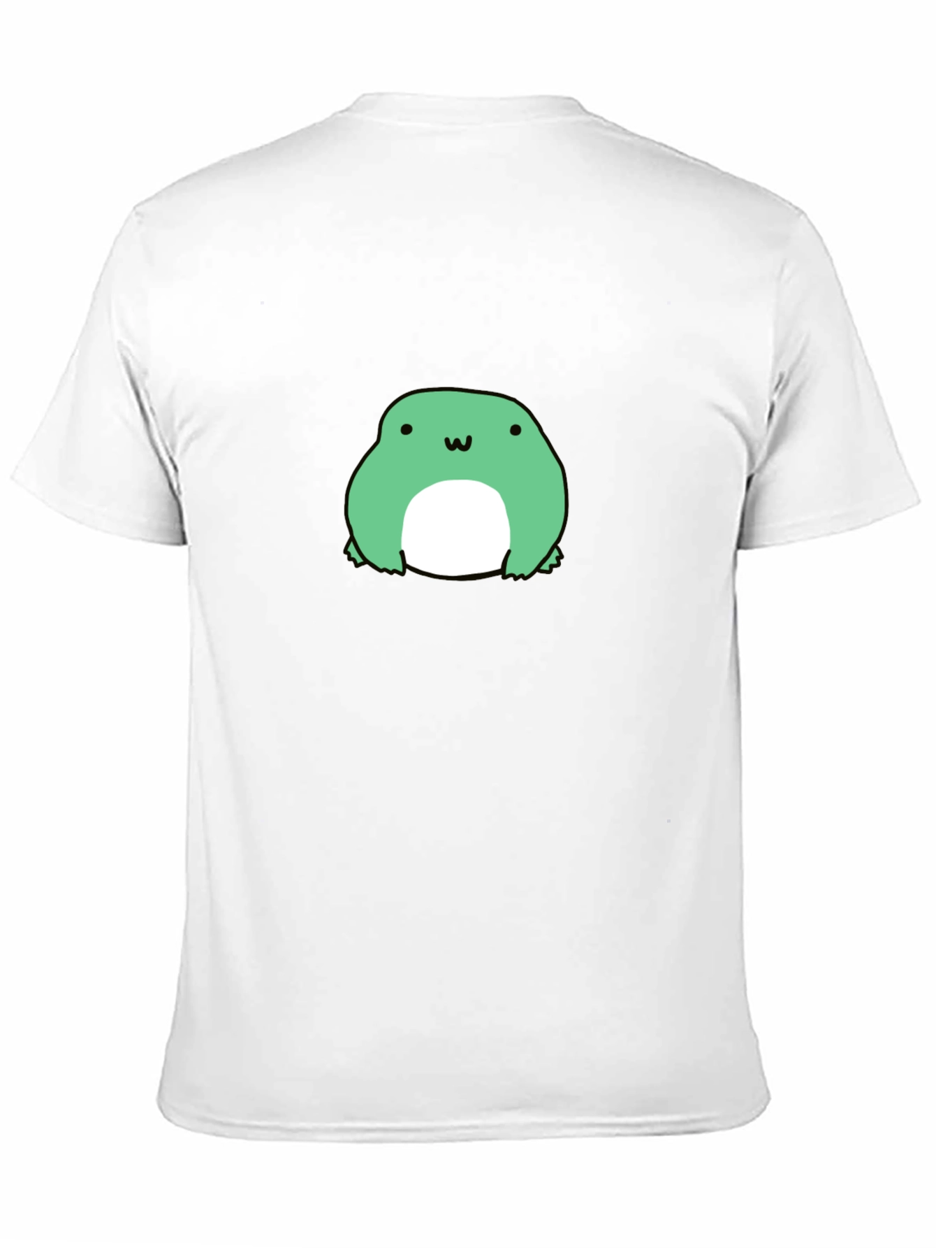 Cute Frog Graphic Tee - Black Cotton T-Shirt