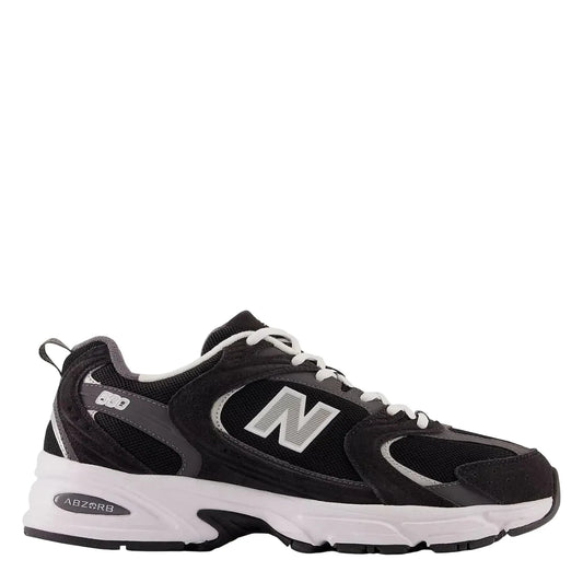 New Balance 530 in Black with Magnet and Silver Metallic