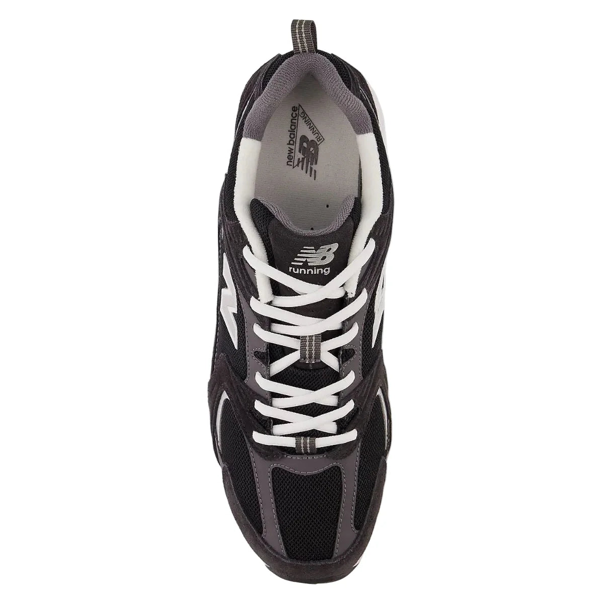 New Balance 530 in Black with Magnet and Silver Metallic