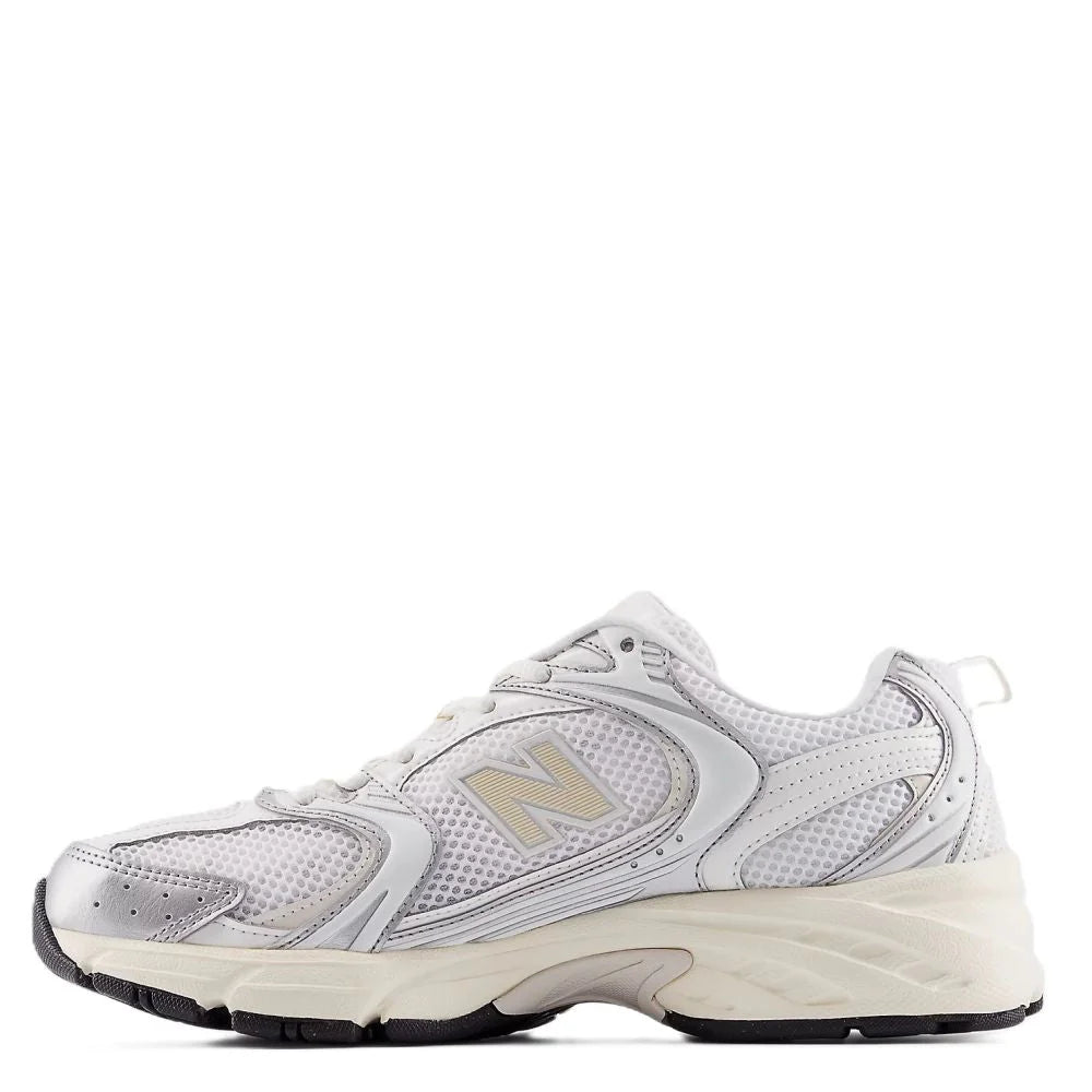 New Balance 530 in Silver Metallic with Linen
