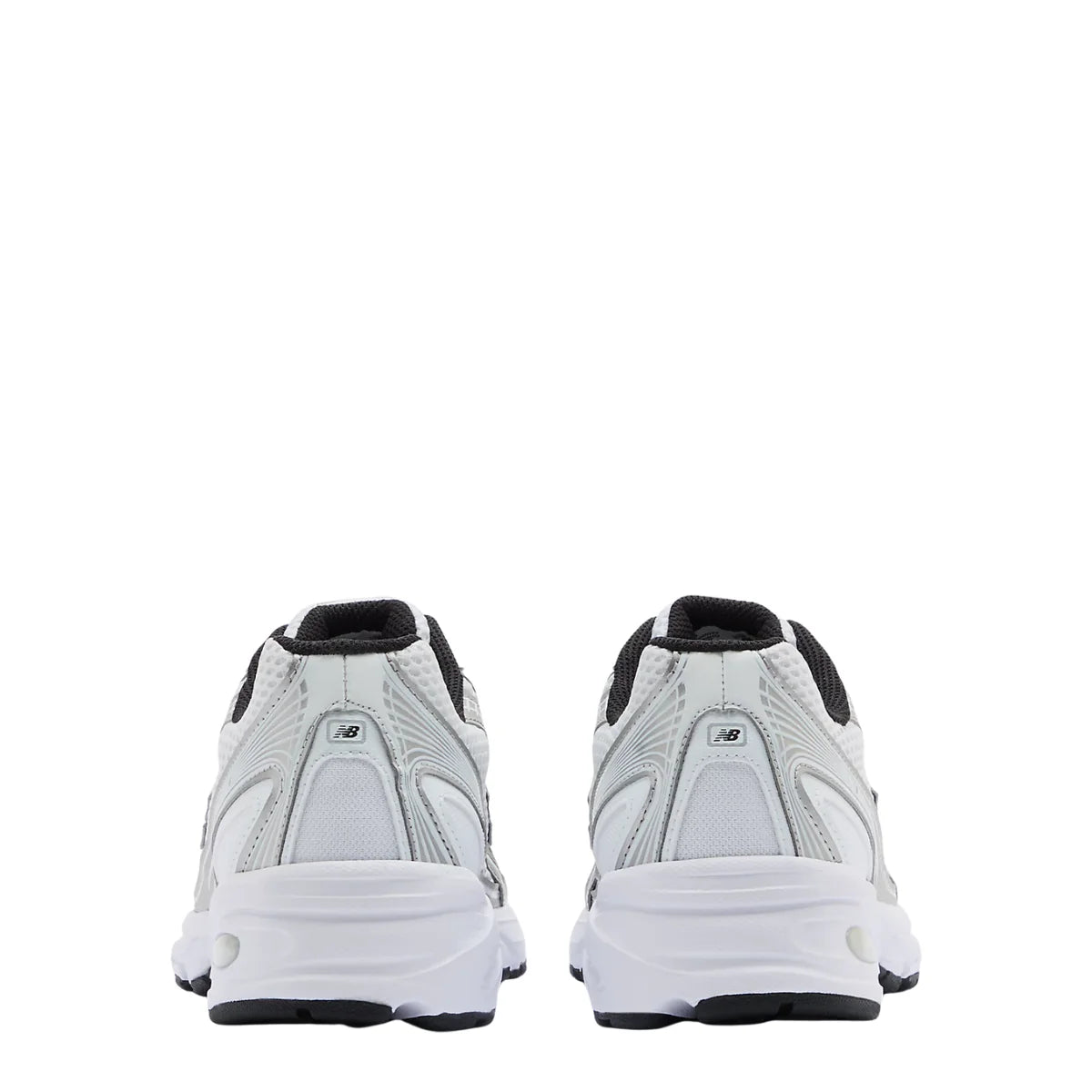 New Balance Women's 740 in White with Metallic Silver and Black