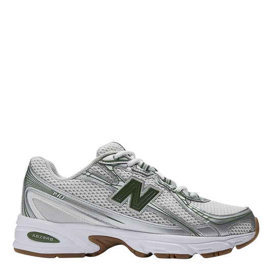 New Balance Women's 740 in Grey Matter with Dark Alpine Green