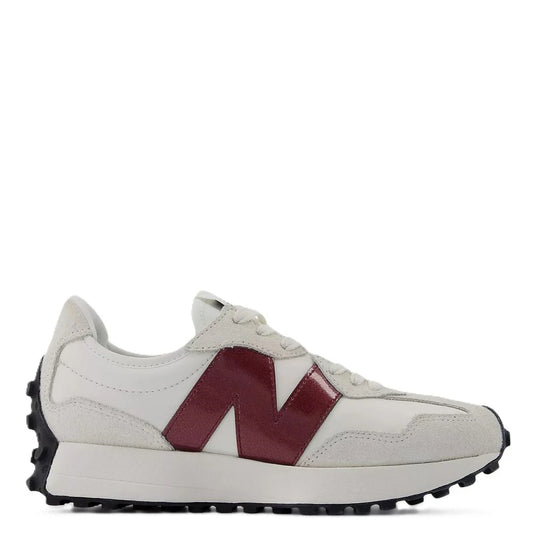 New Balance Women's 327 in Sea Salt with Monarch Burgundy