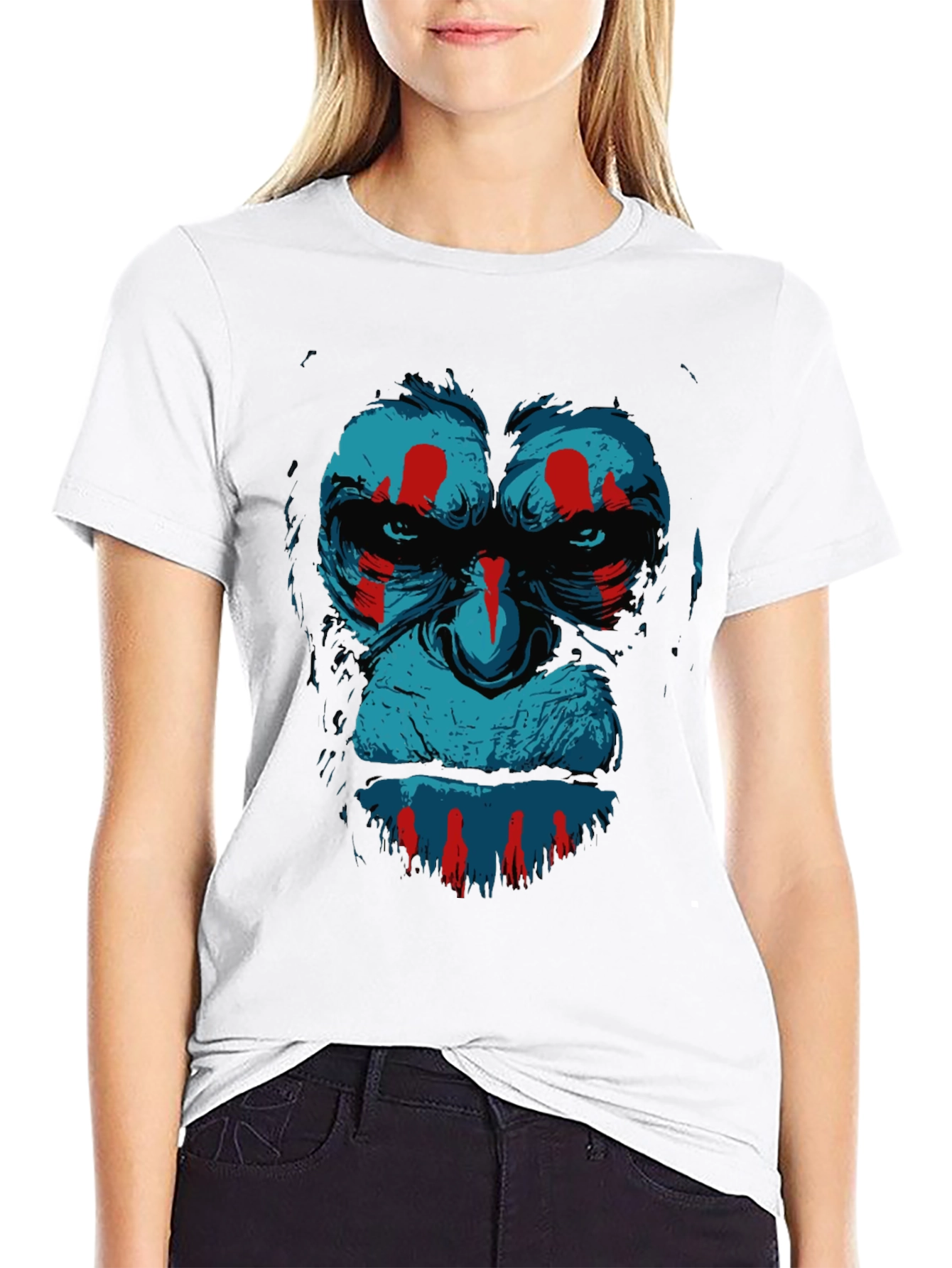 Ape Graphic Print Tee - Black