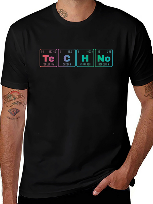 Techno Elements T-Shirt - Periodic Table Rave Tee