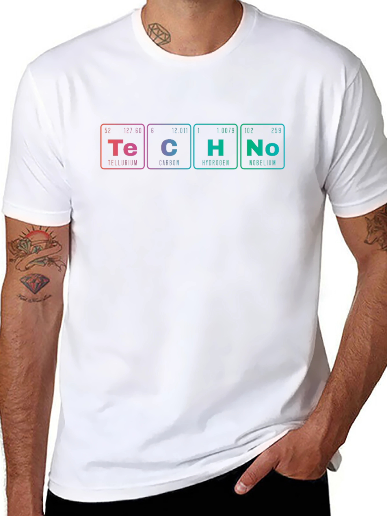 Techno Elements T-Shirt - Periodic Table Rave Tee