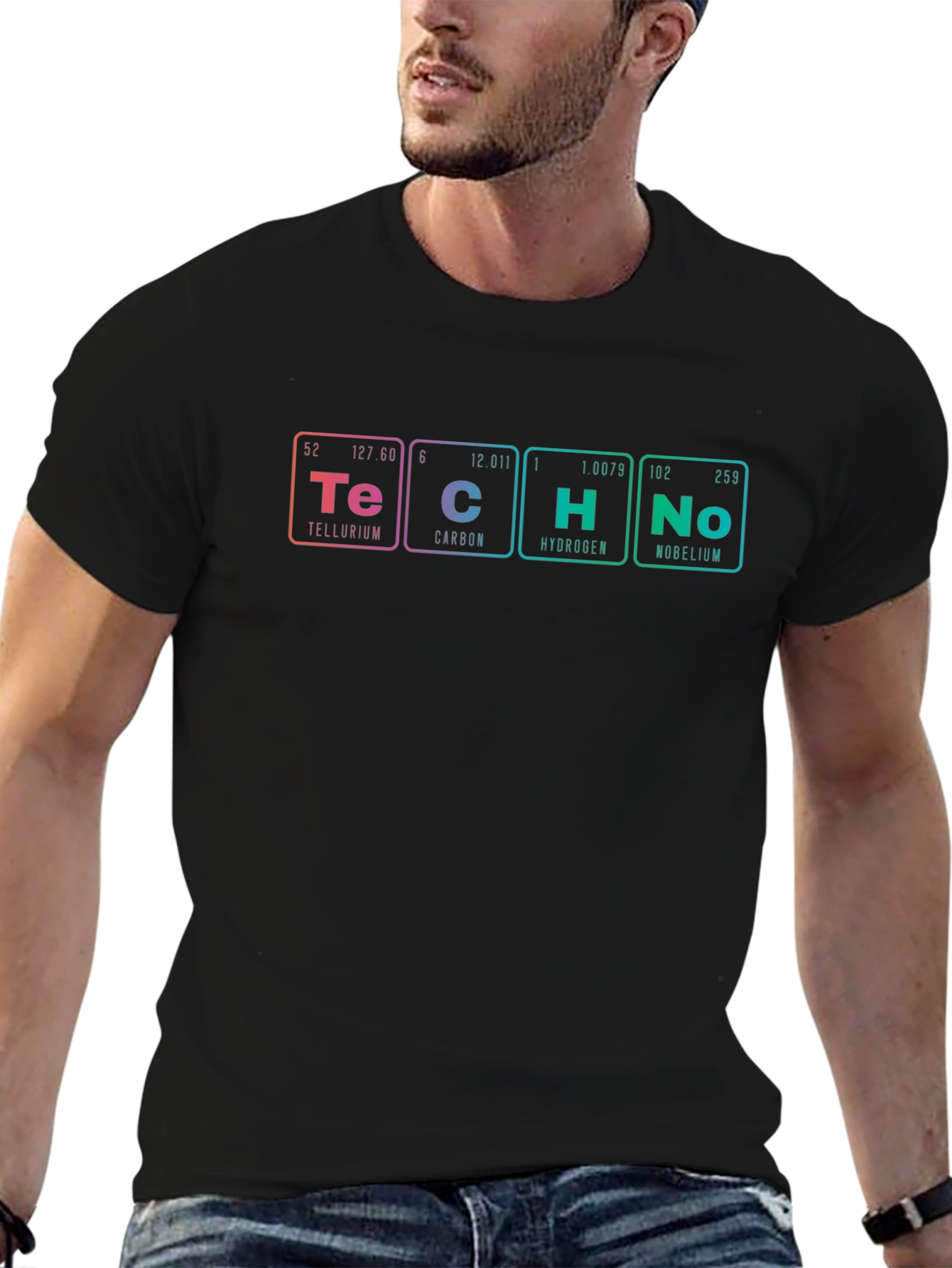 Techno Elements T-Shirt - Periodic Table Rave Tee