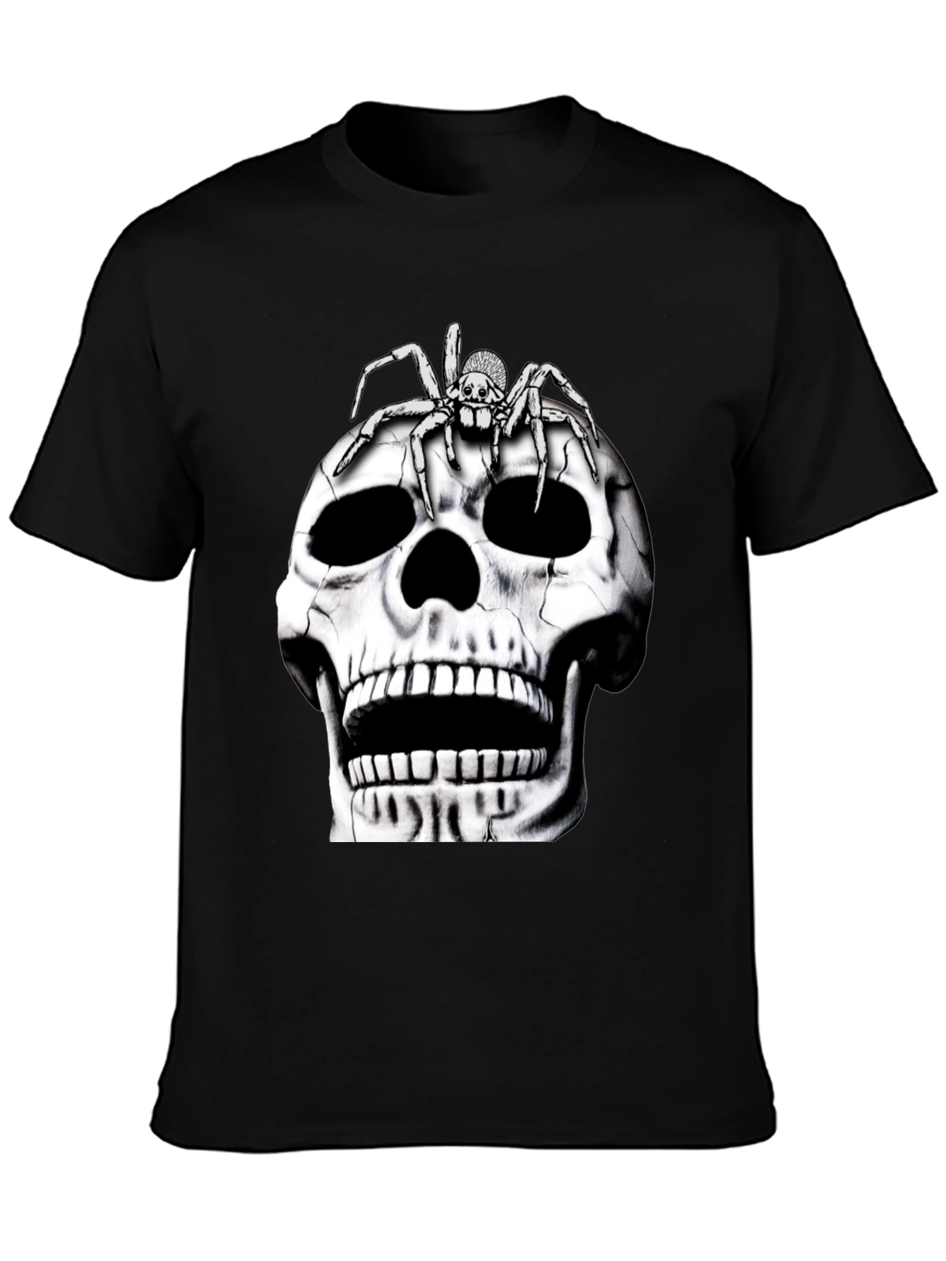 Skull and Spider Graphic T-Shirt