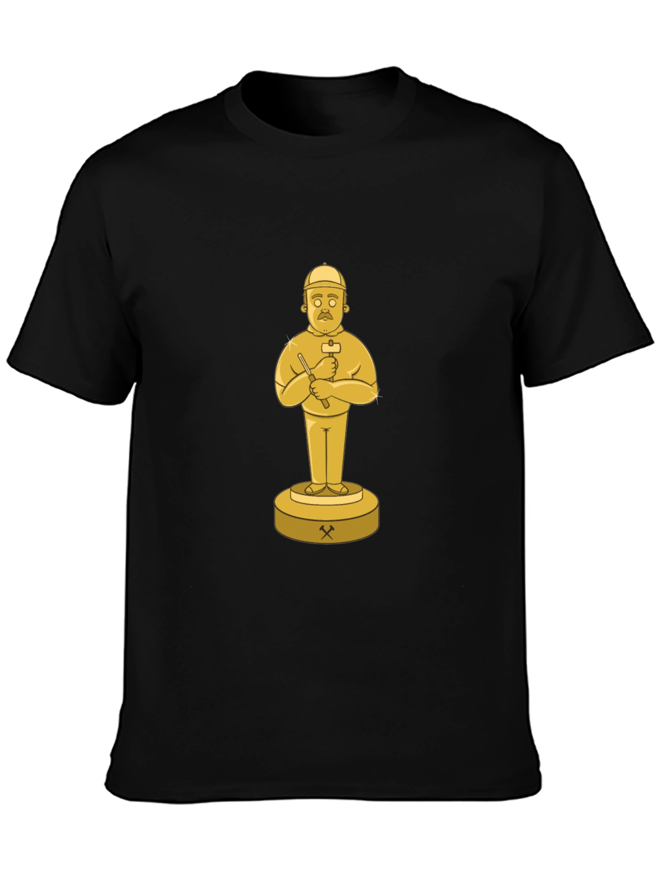 Black T-Shirt with Miner Trophy Graphic