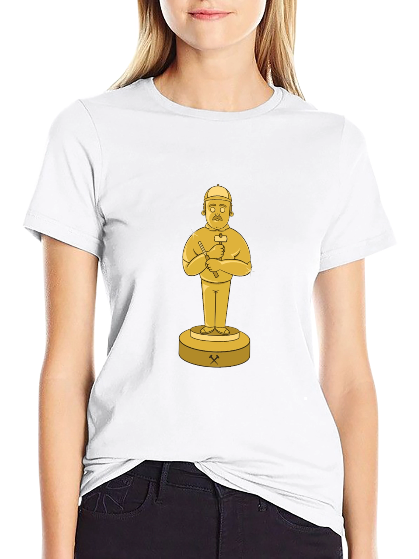 Black T-Shirt with Miner Trophy Graphic