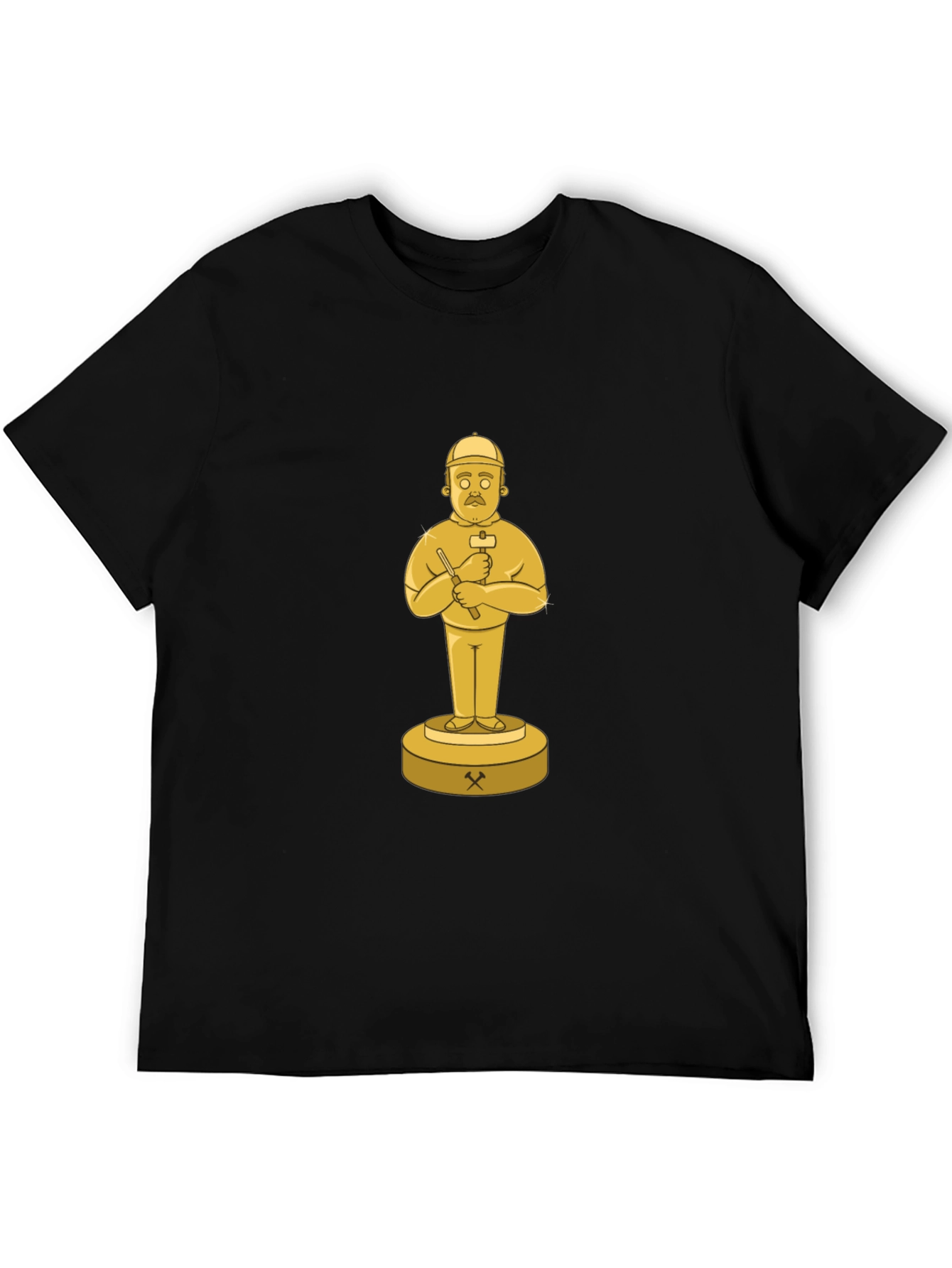 Black T-Shirt with Miner Trophy Graphic