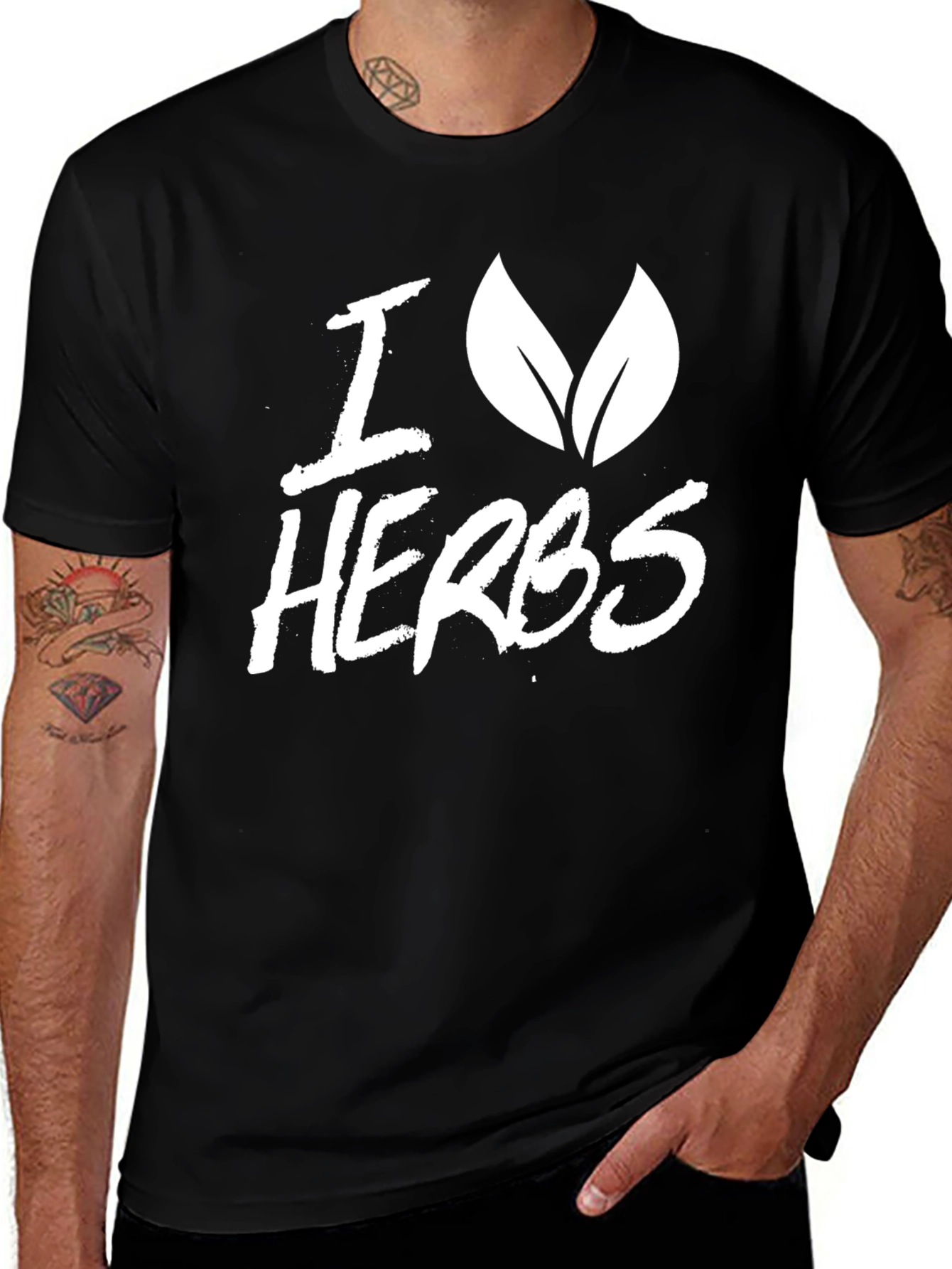 I Love Herbs Black T-Shirt