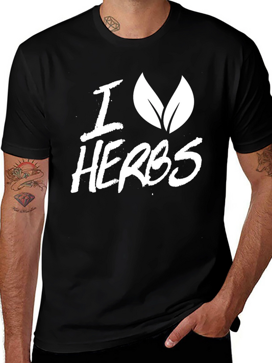 I Love Herbs Black T-Shirt
