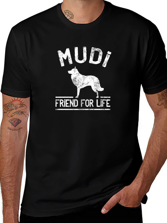 Mudi Dog Friend For Life Graphic Tee