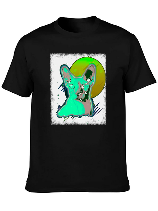 Cool Cat Graphic Tee - Black Unisex T-Shirt