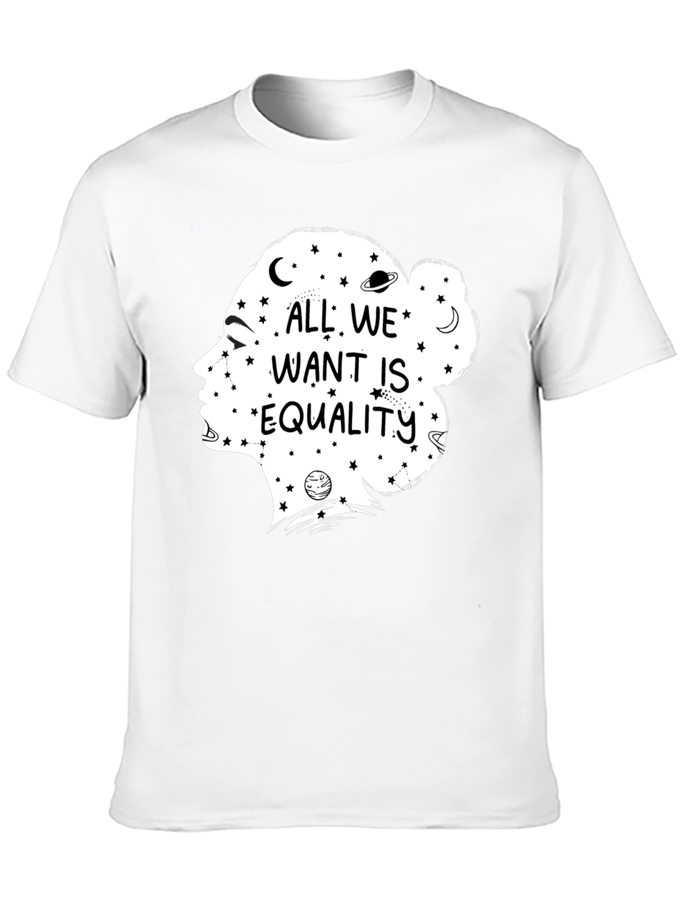 Equality Graphic Tee - Celestial Feminist Shirt