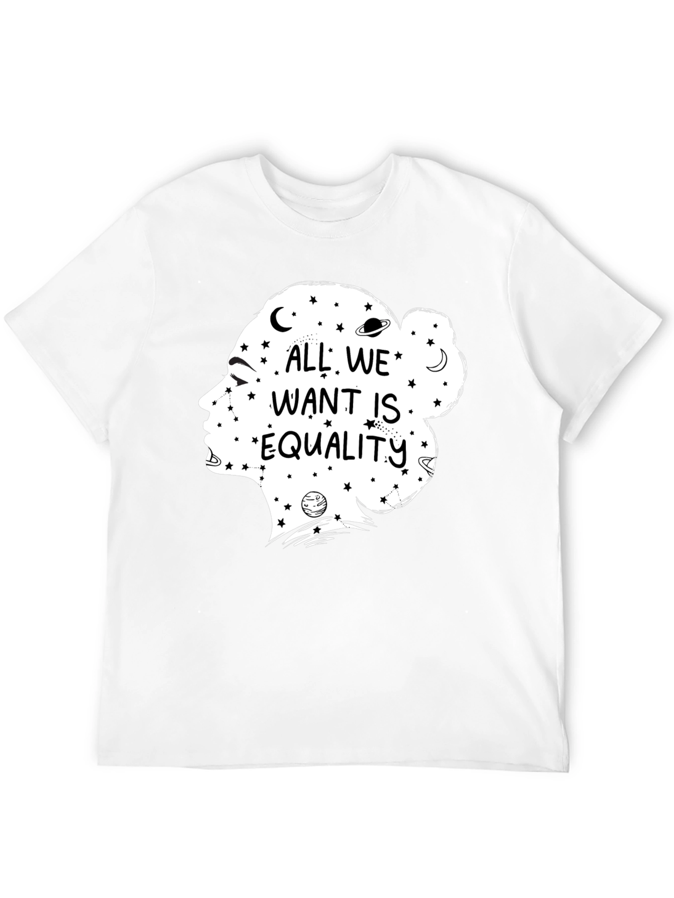 Equality Graphic Tee - Celestial Feminist Shirt