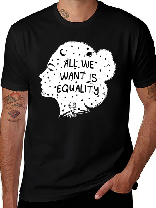 Equality Graphic Tee - Celestial Feminist Shirt