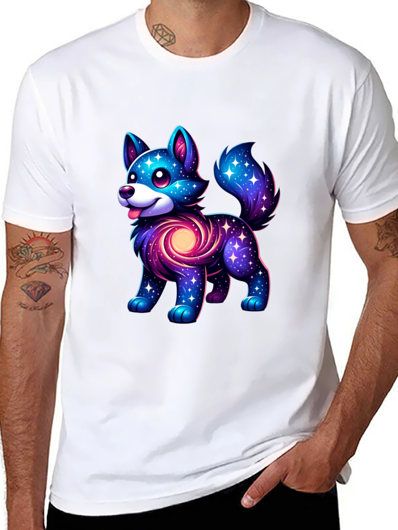Galaxy Pup T-Shirt - Cosmic Dog Design