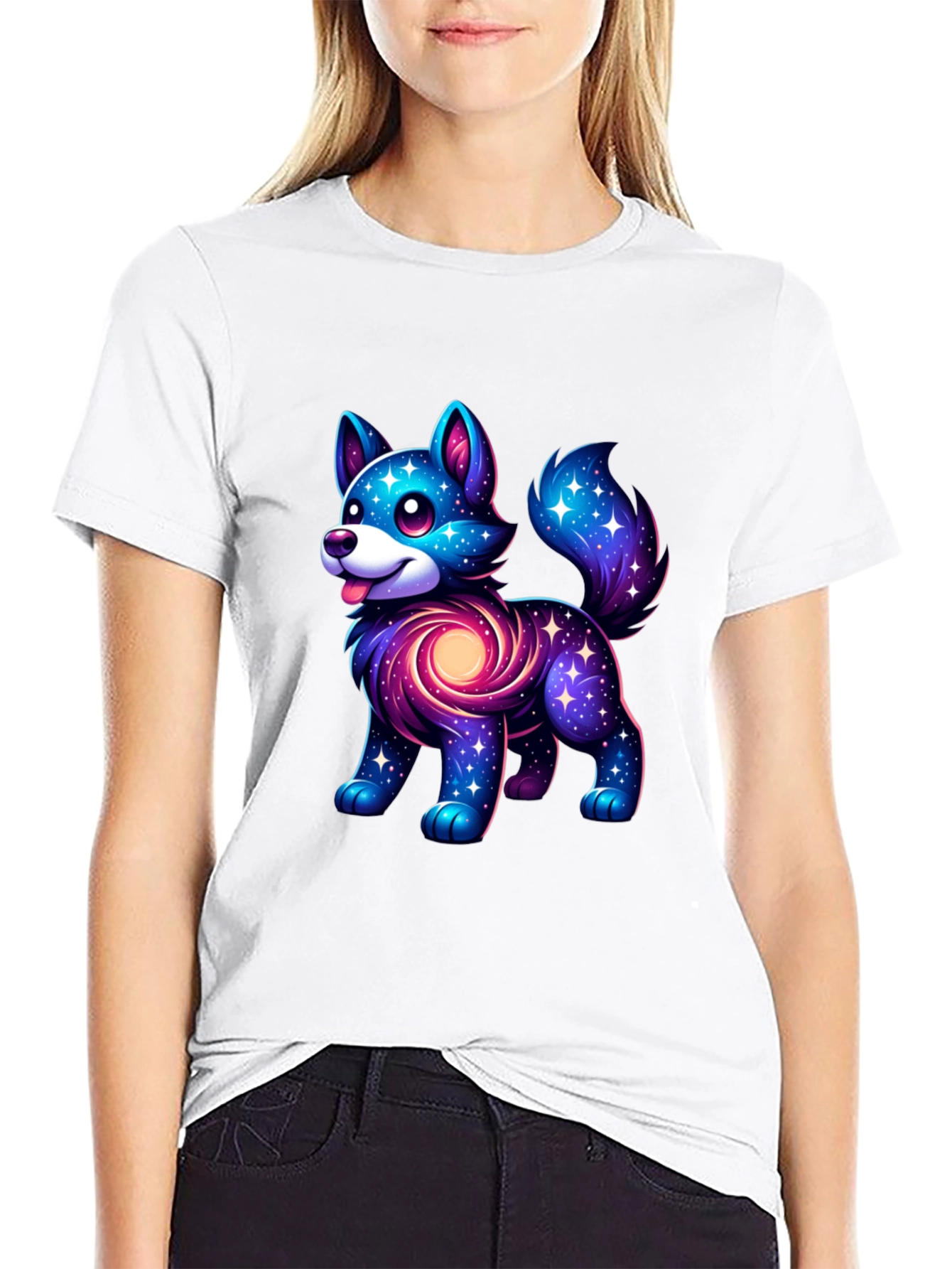 Galaxy Pup T-Shirt - Cosmic Dog Design