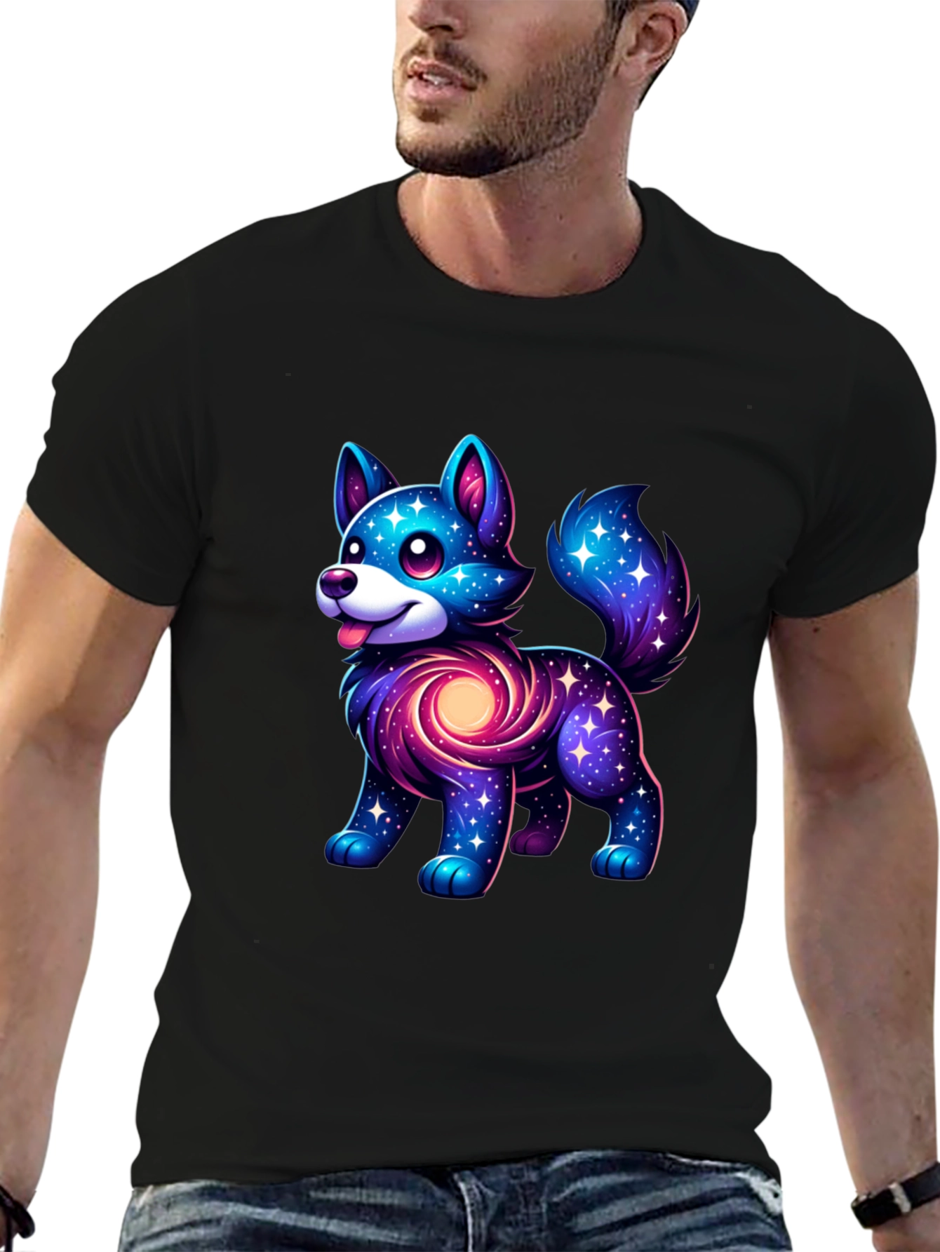 Galaxy Pup T-Shirt - Cosmic Dog Design