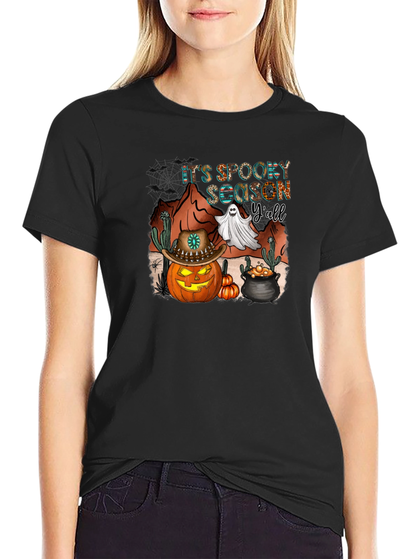 Spooky Season Yall Black T-Shirt