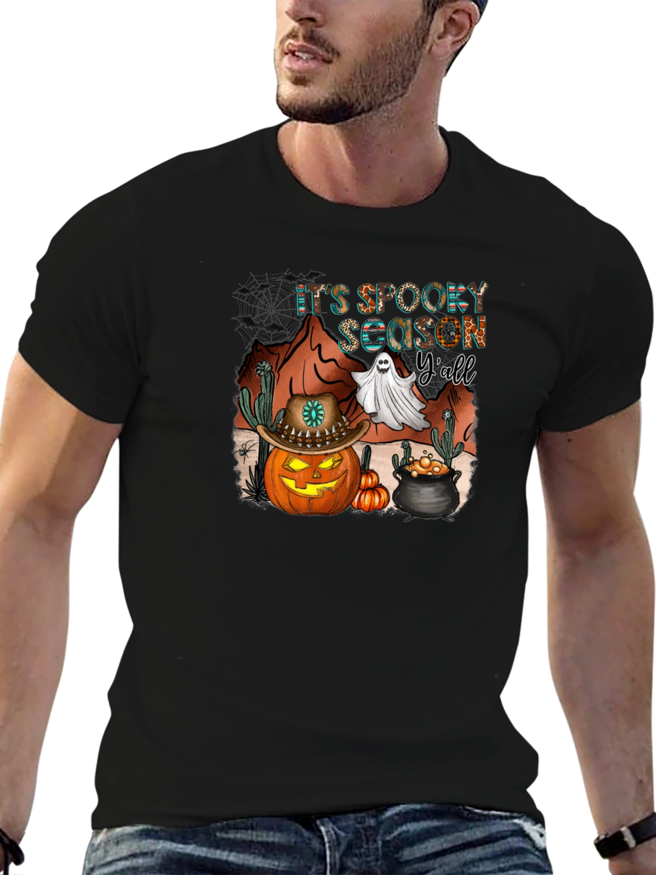 Spooky Season Yall Black T-Shirt