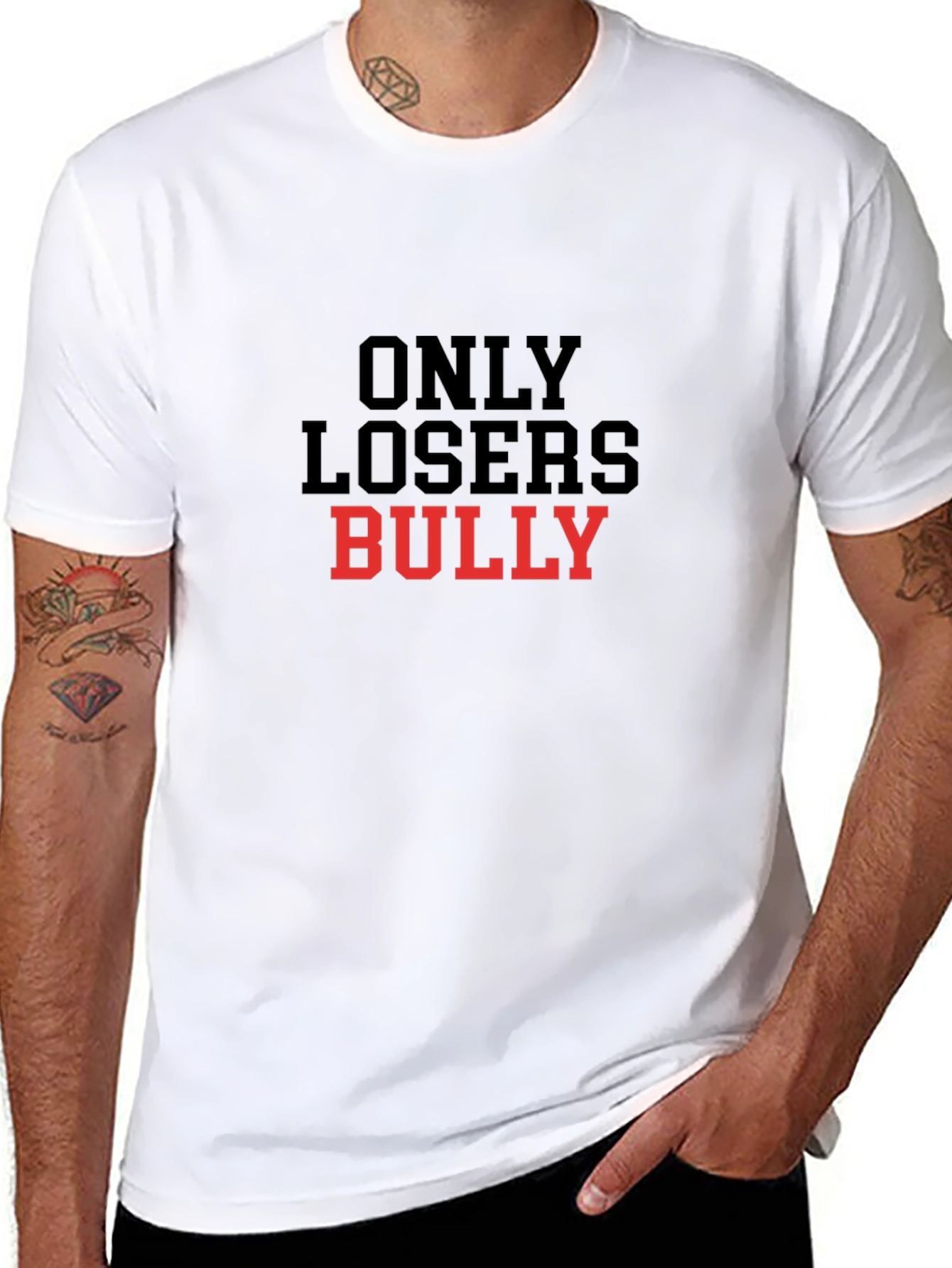 Only Losers Bully T-Shirt Anti-Bullying Tee