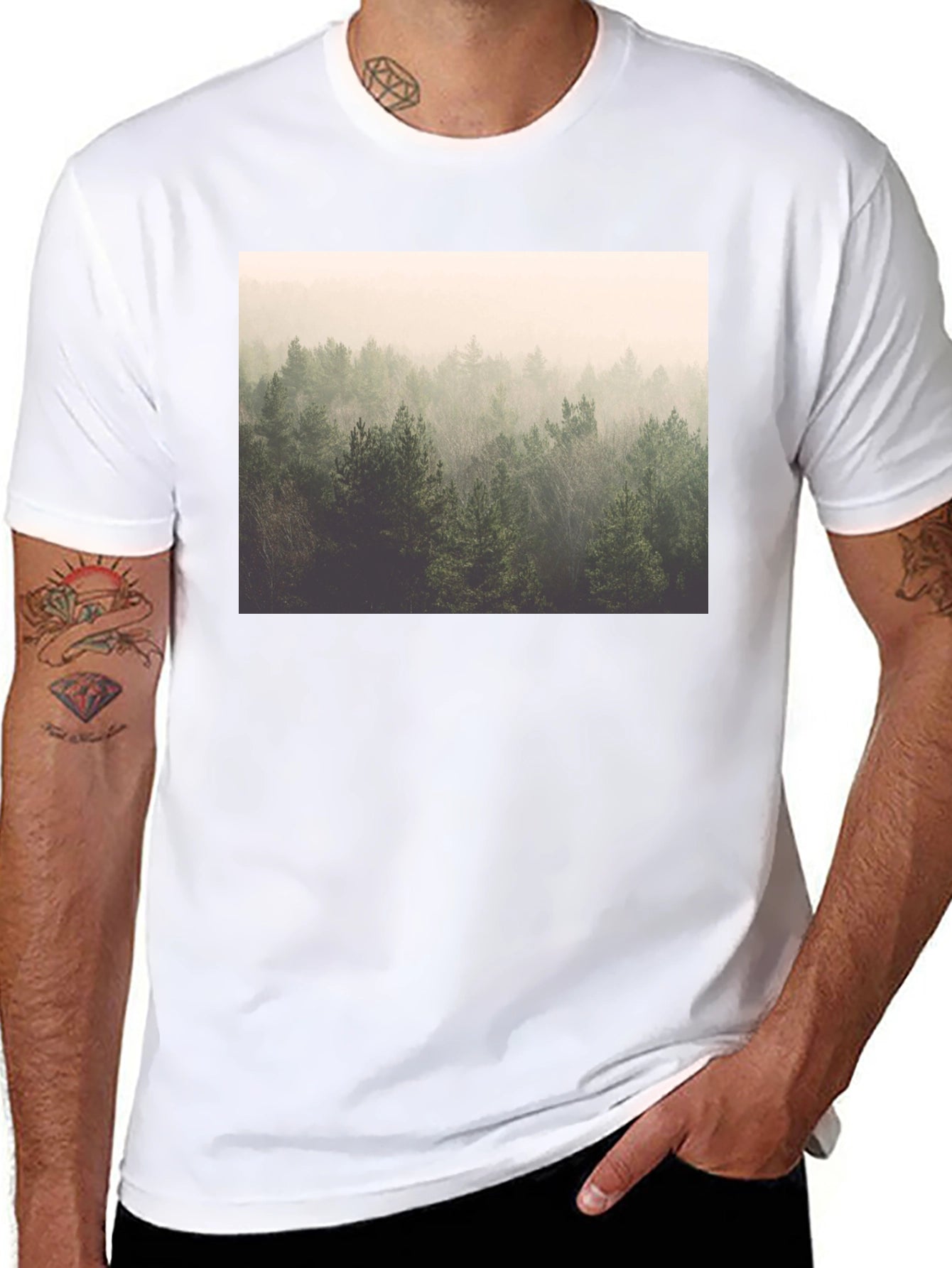 Forest Graphic Black T-Shirt
