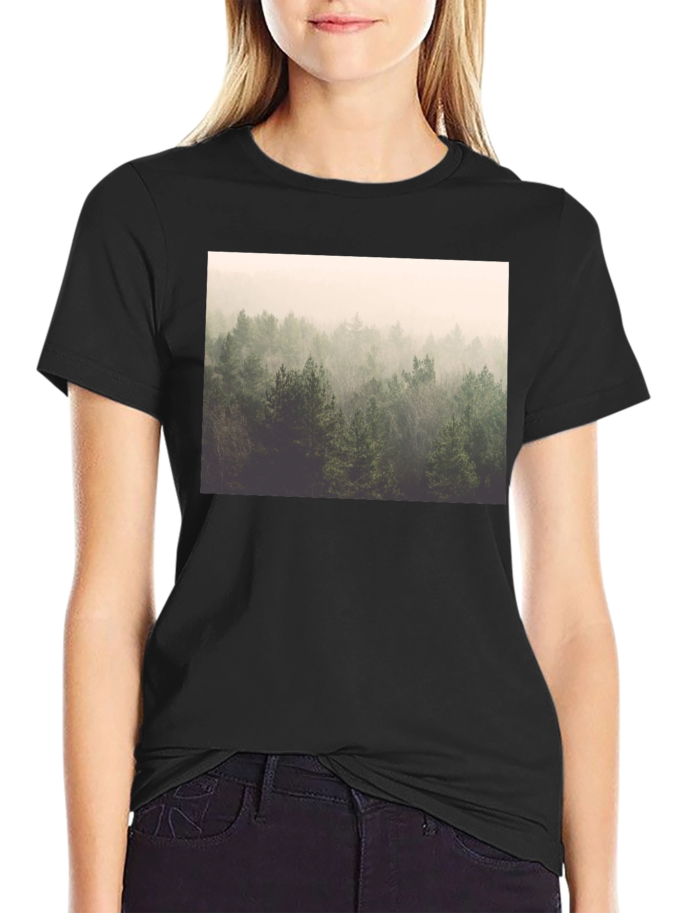 Forest Graphic Black T-Shirt