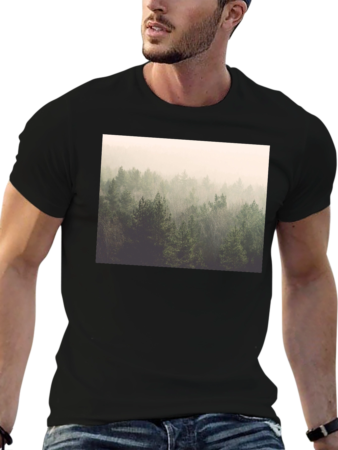 Forest Graphic Black T-Shirt