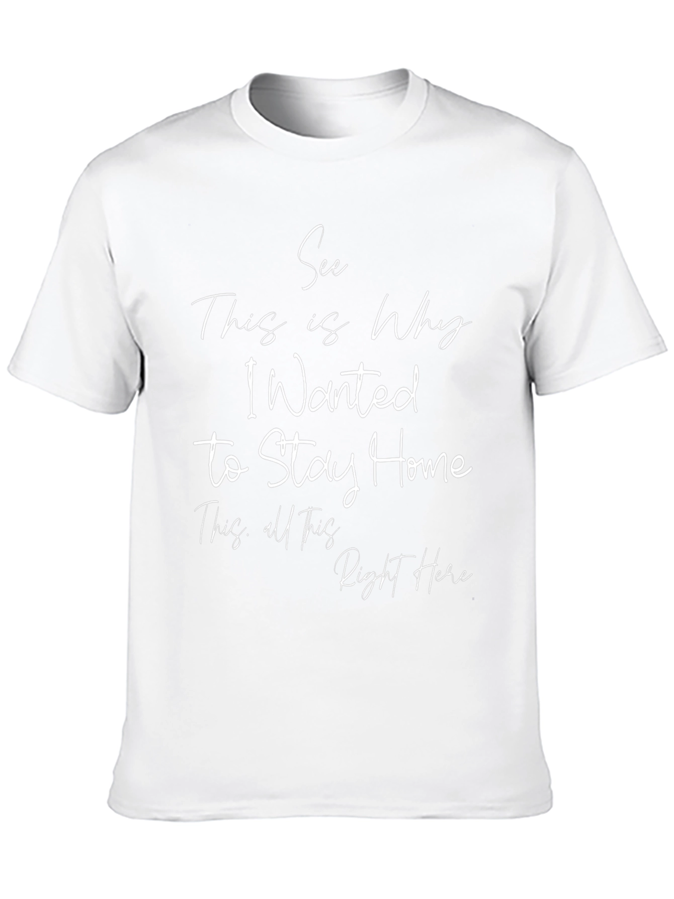 See Why I Wanted to Stay Home Black T-Shirt