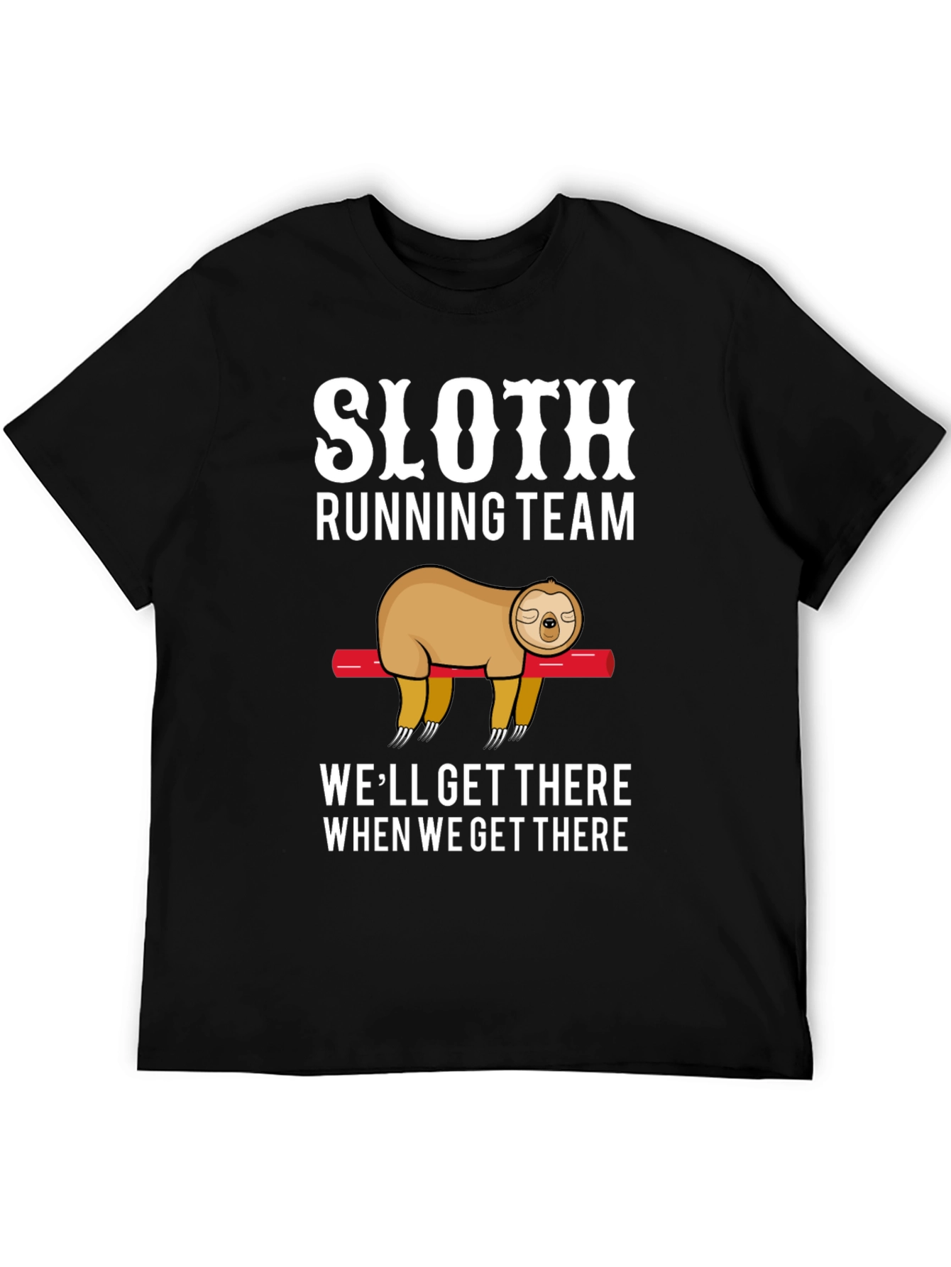 Sloth Running Team T-Shirt - Funny Lazy Design