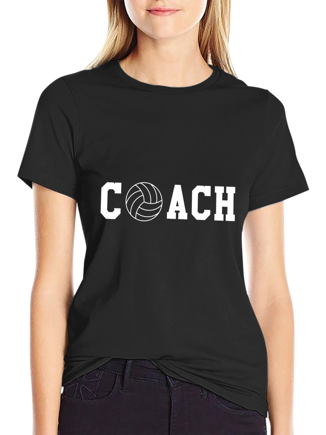 Volleyball Coach T-Shirt - Sporty Crew Neck Tee