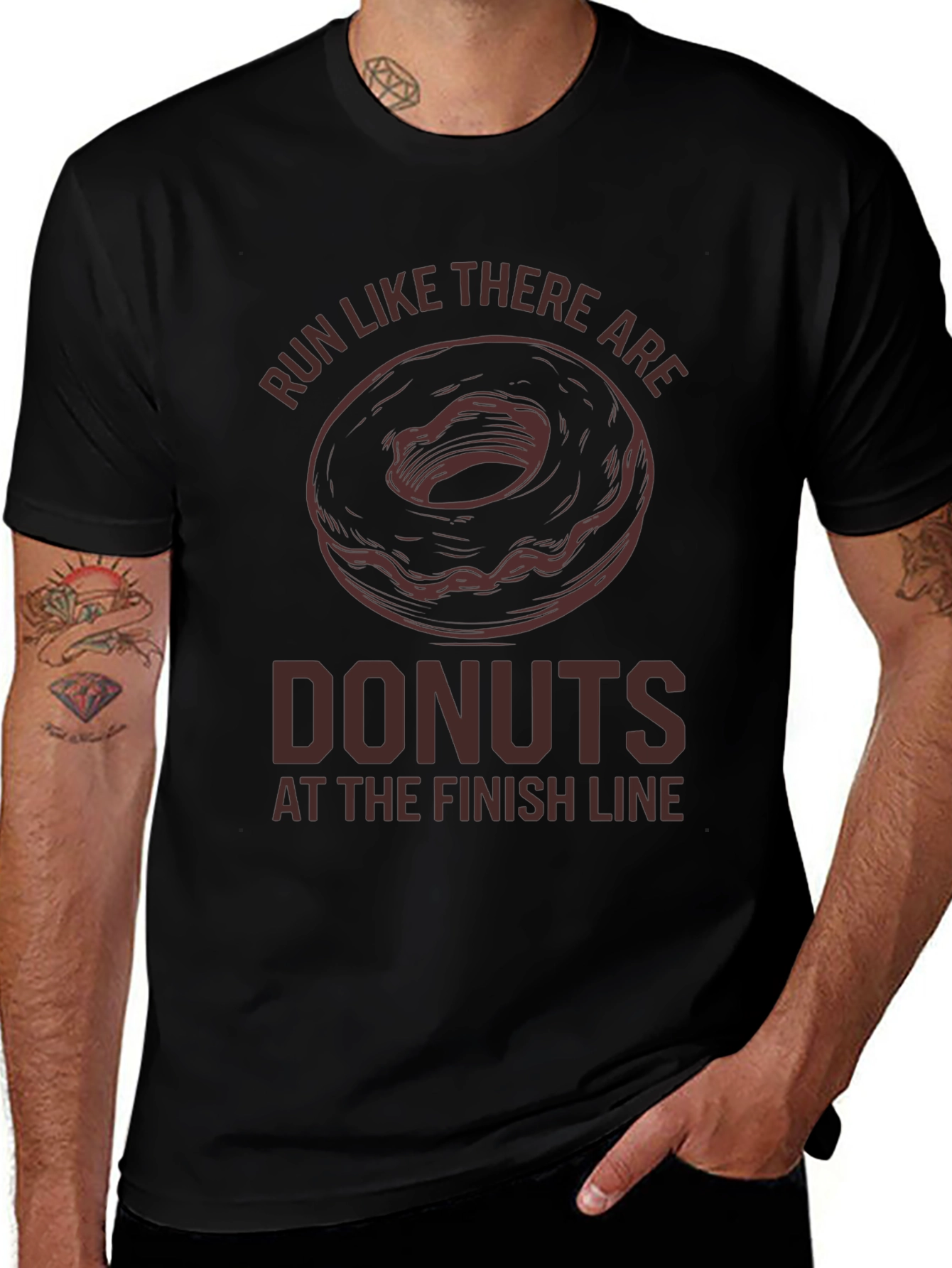 Run For Donuts T-Shirt - Funny Running Tee