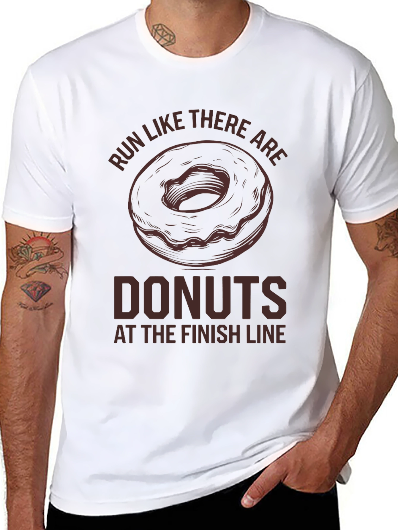 Run For Donuts T-Shirt - Funny Running Tee