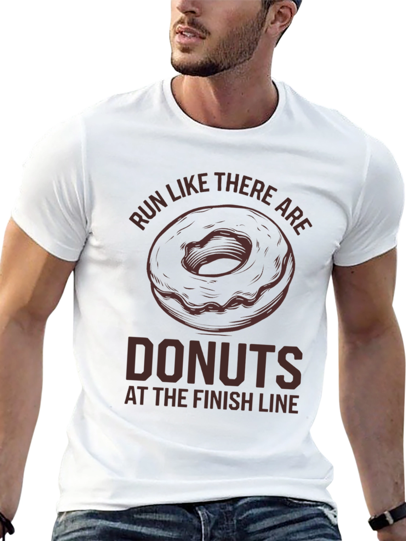 Run For Donuts T-Shirt - Funny Running Tee