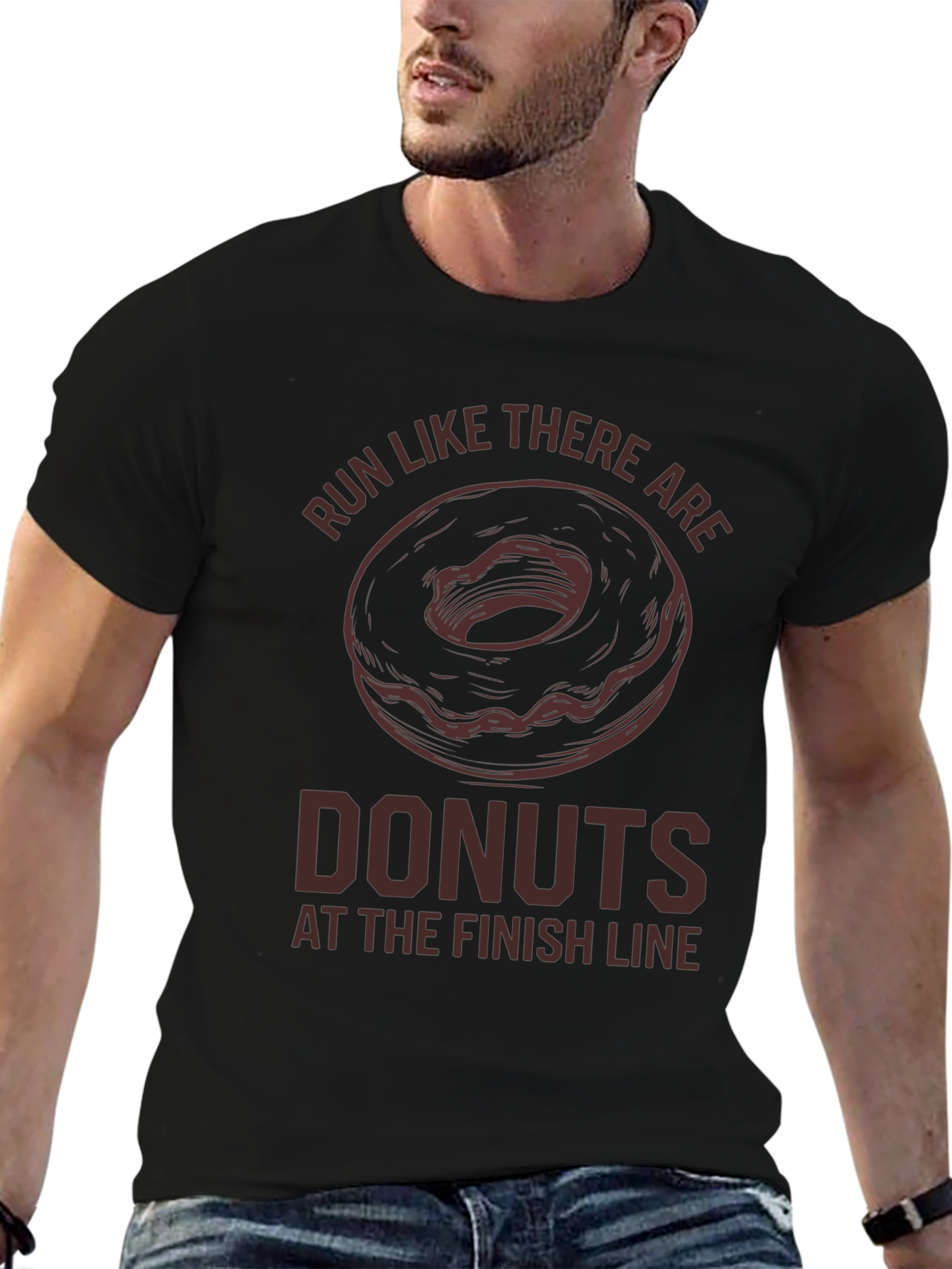 Run For Donuts T-Shirt - Funny Running Tee