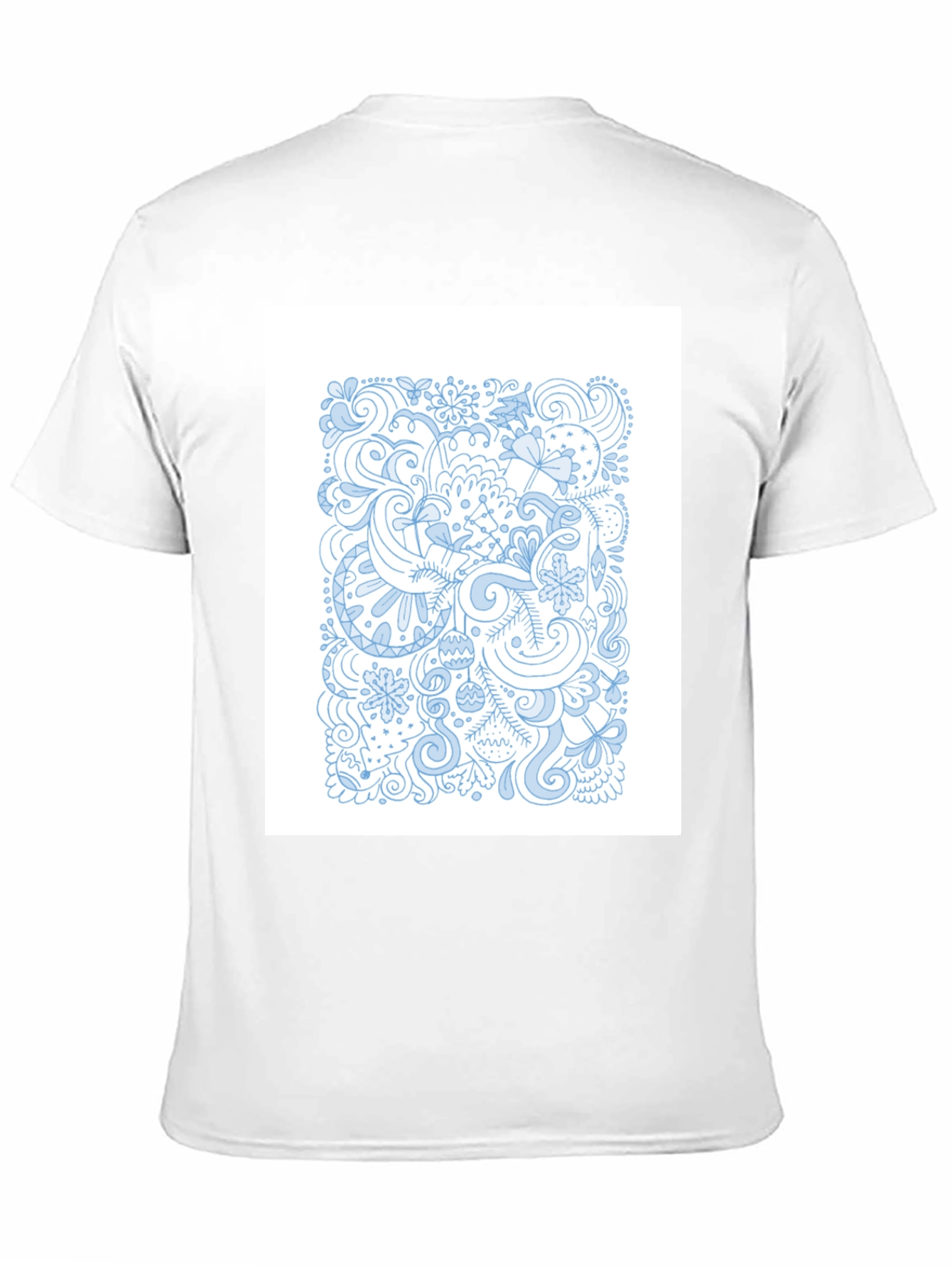 Black Tee with Unique Doodle Art