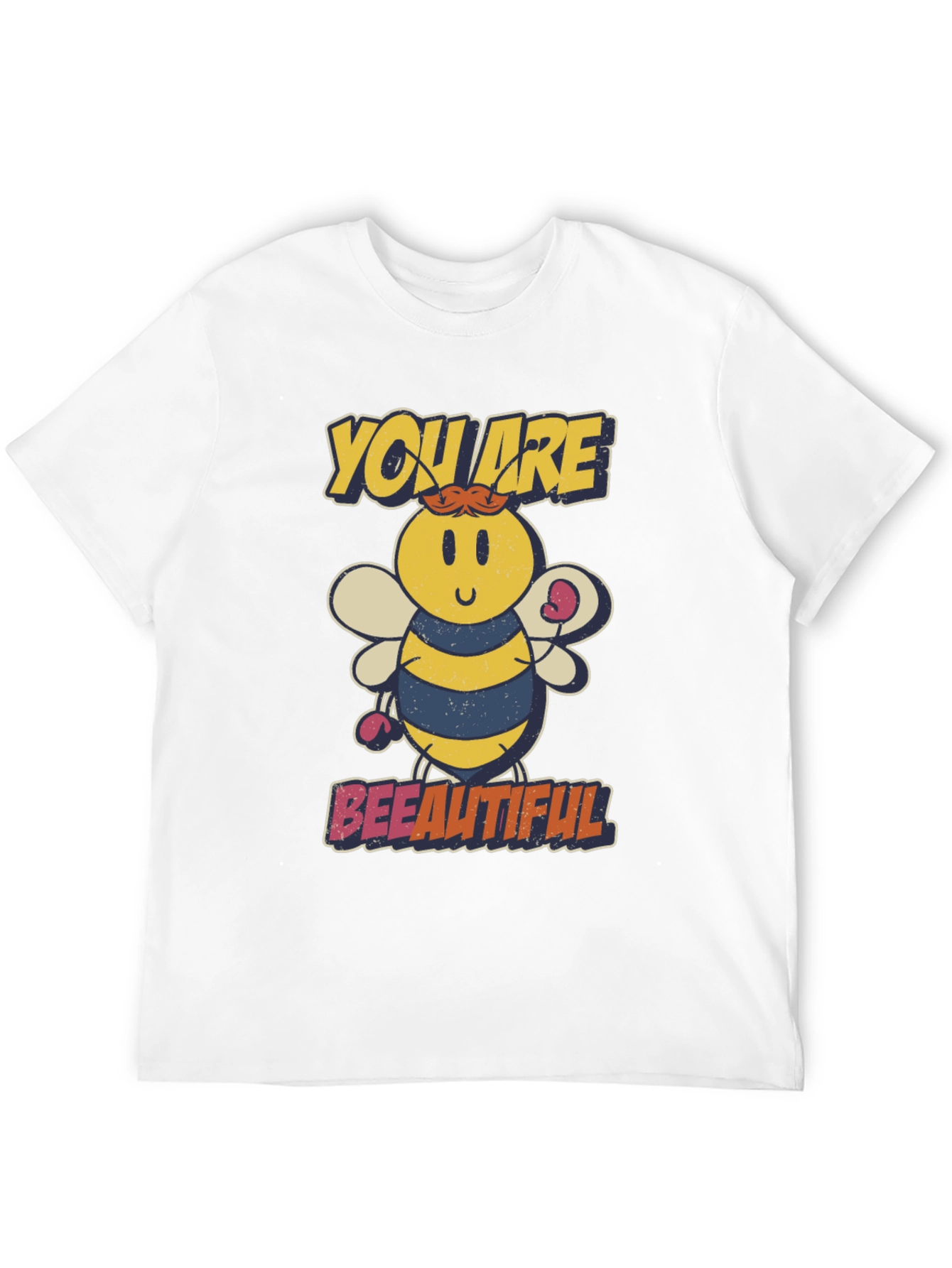 Bee-utiful Cartoon Bee Graphic T-Shirt