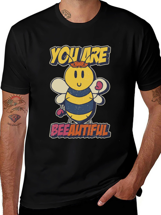 Bee-utiful Cartoon Bee Graphic T-Shirt