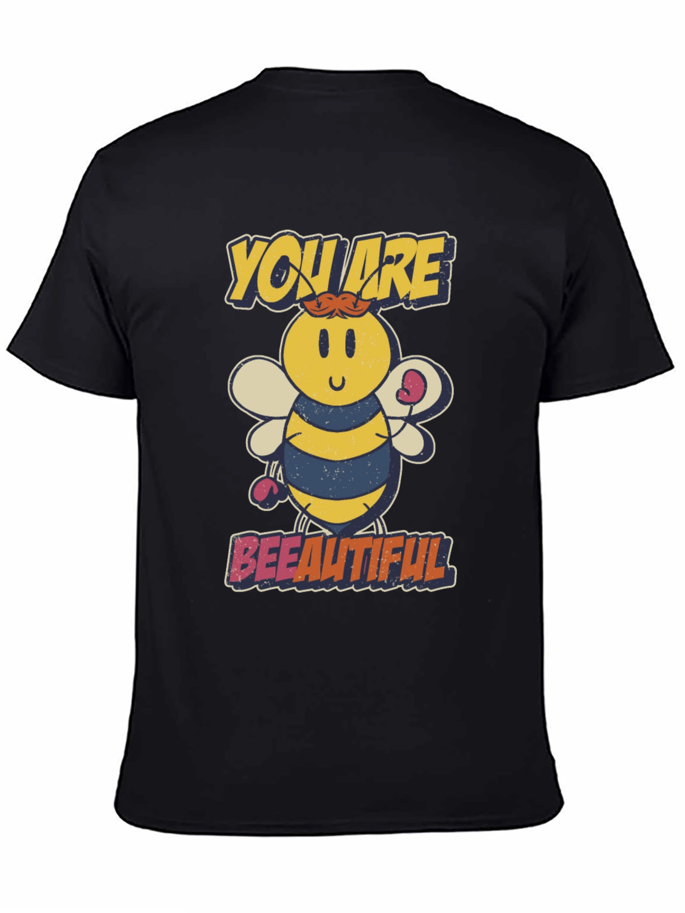 Bee-utiful Cartoon Bee Graphic T-Shirt