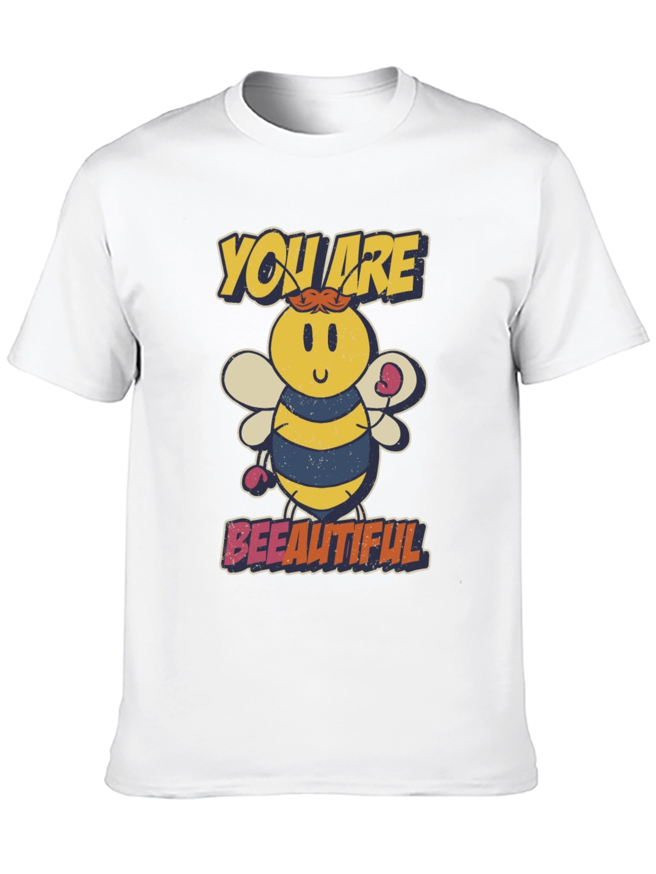 Bee-utiful Cartoon Bee Graphic T-Shirt
