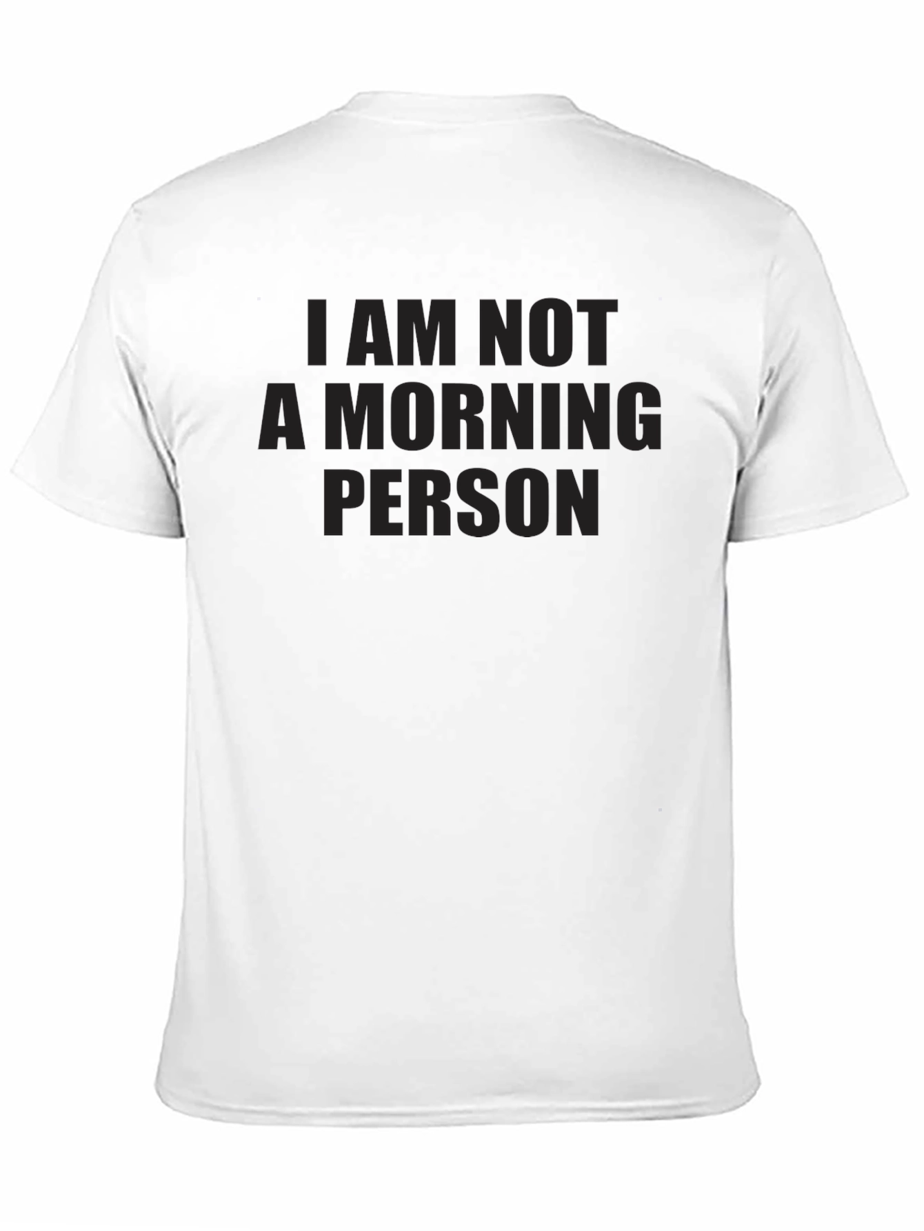 I Am Not a Morning Person Black Tee