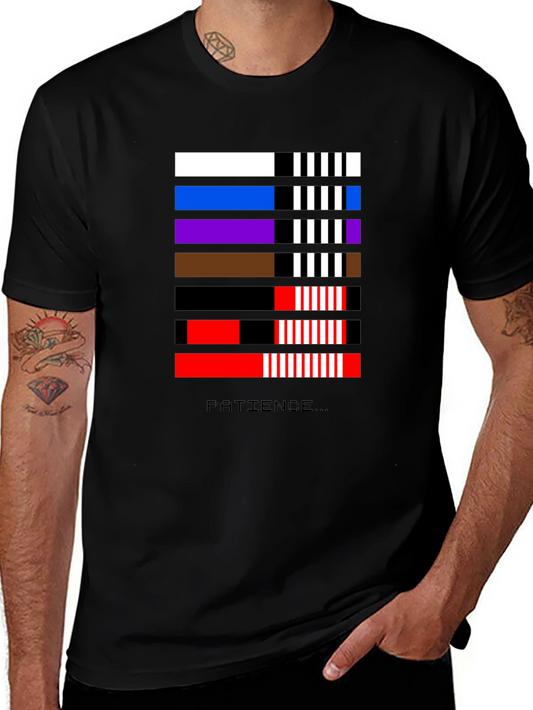 BJJ Patience T-Shirt - Jiu-Jitsu Belt Stripe Design