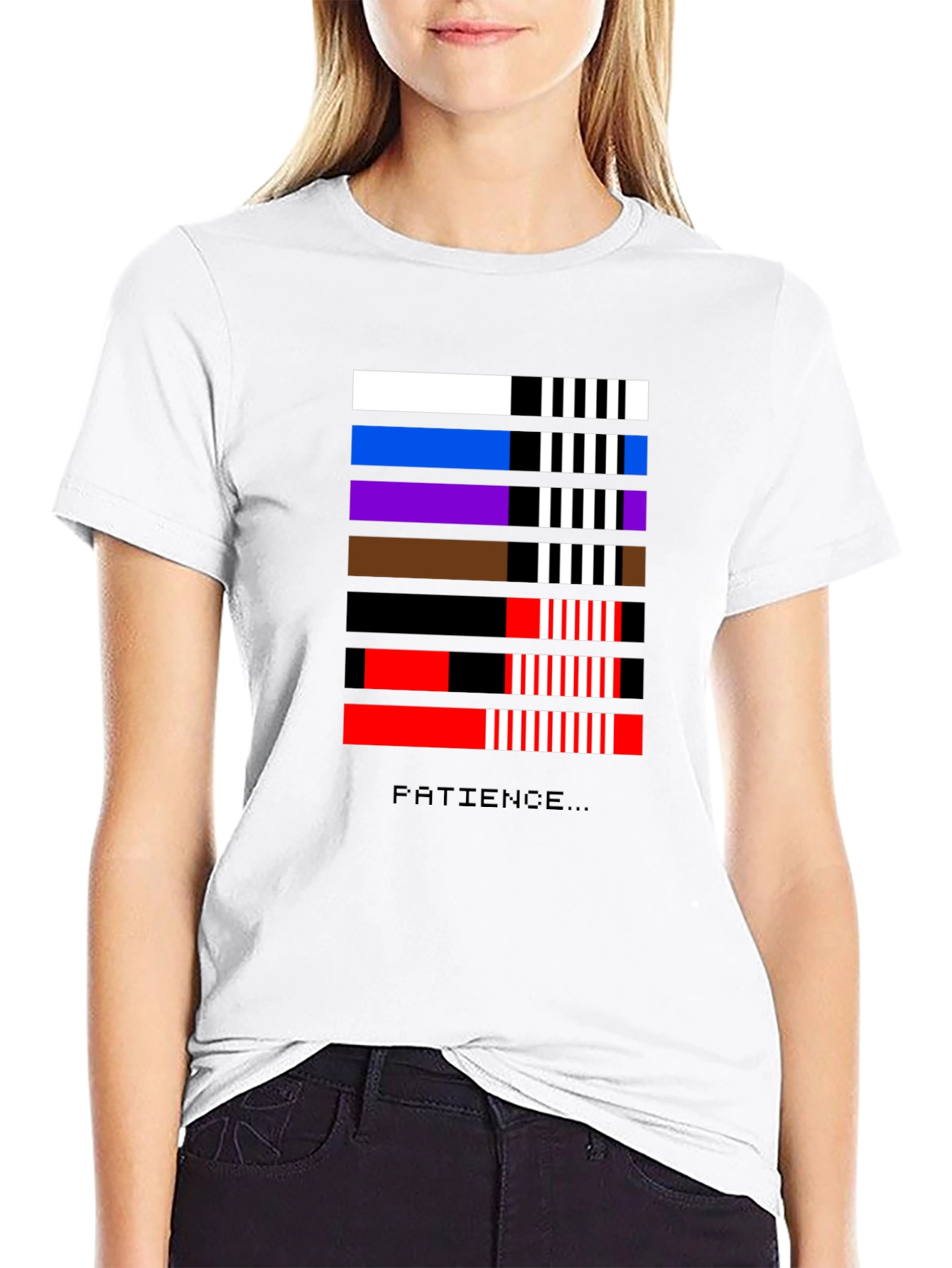 BJJ Patience T-Shirt - Jiu-Jitsu Belt Stripe Design