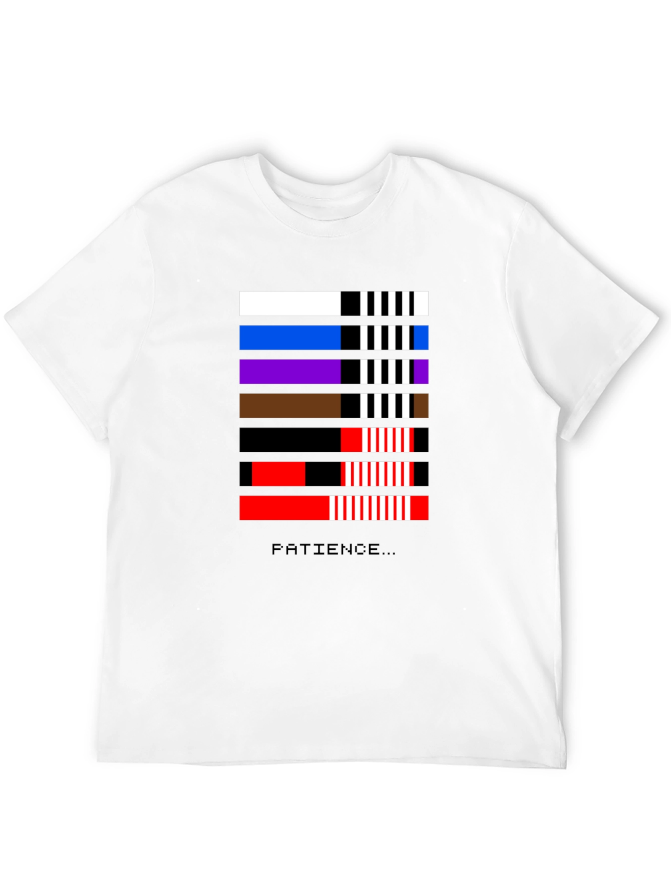 BJJ Patience T-Shirt - Jiu-Jitsu Belt Stripe Design